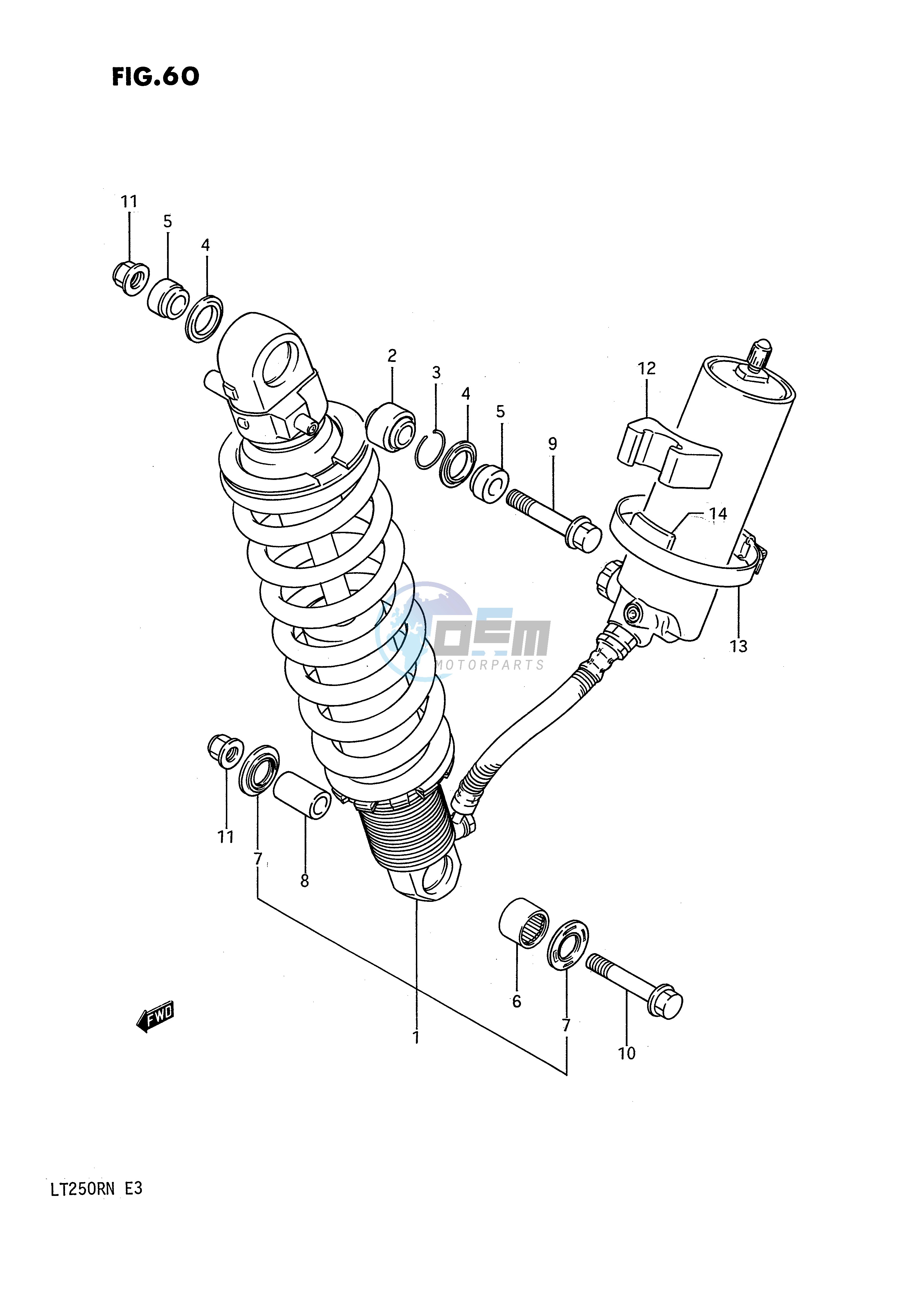 REAR SHOCK ABSORBER (MODEL H J K L)