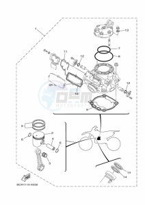 YZ250 (BCRL) drawing PISTON REBUILT KIT