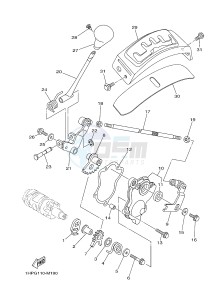 YFM700FWAD YFM700PSF GRIZZLY 700 EPS (B38A) drawing SHIFT SHAFT