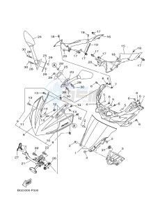 YZF-R3 YZF-R3A 321 R3 (B023 B024) drawing WINDSHIELD