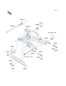 KLX 110 A (A1-A4) drawing SWINGARM