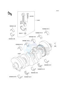 ZX 750 P [NINJA ZX-7R] (P5-P8) [NINJA ZX-7R] drawing CRANKSHAFT