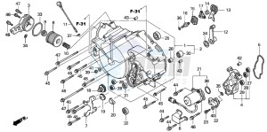 TRX350FE RANCHER 4X4 ES drawing FRONT CRANKCASE COVER (TRX350TE/FE)