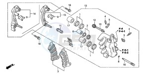 FES150 125 PANTHEON drawing FRONT BRAKE CALIPER (FES1257/A7)(FES1507/A7)