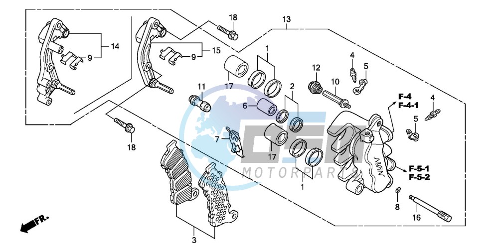 FRONT BRAKE CALIPER (FES1257/A7)(FES1507/A7)