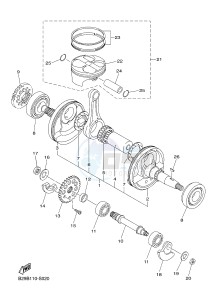 YZ250FX (B29C B29D B29E B29E B29F) drawing CRANKSHAFT & PISTON