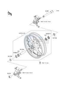 ZX 1400 A [NINJA ZX-14] (A6F-A7FA) A6F drawing FRONT WHEEL