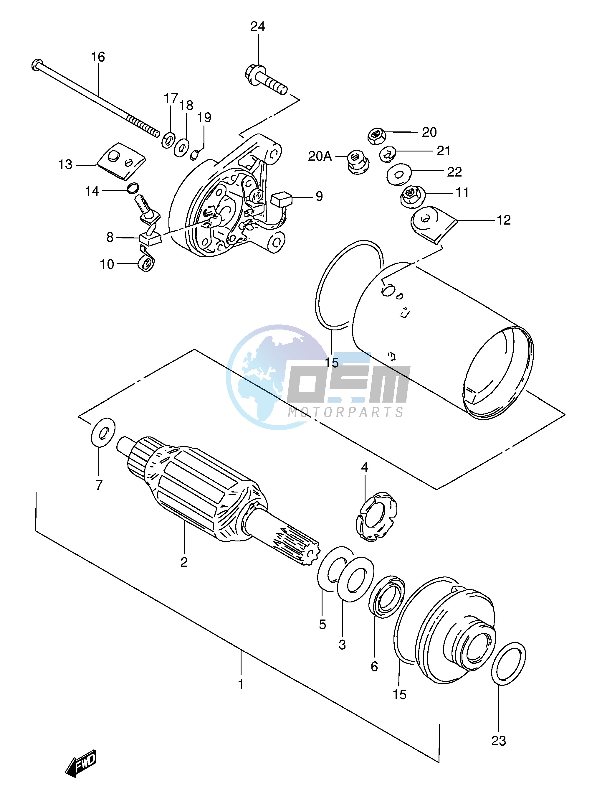 STARTING MOTOR (MODEL Z D K)