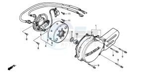 CR80R drawing LEFT CRANKCASE COVER/ GENERATOR