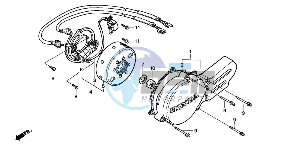 LEFT CRANKCASE COVER/ GENERATOR