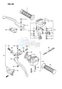 LT-F250 (E28) drawing HANDLE SWITCH (MODEL J K L M N P)