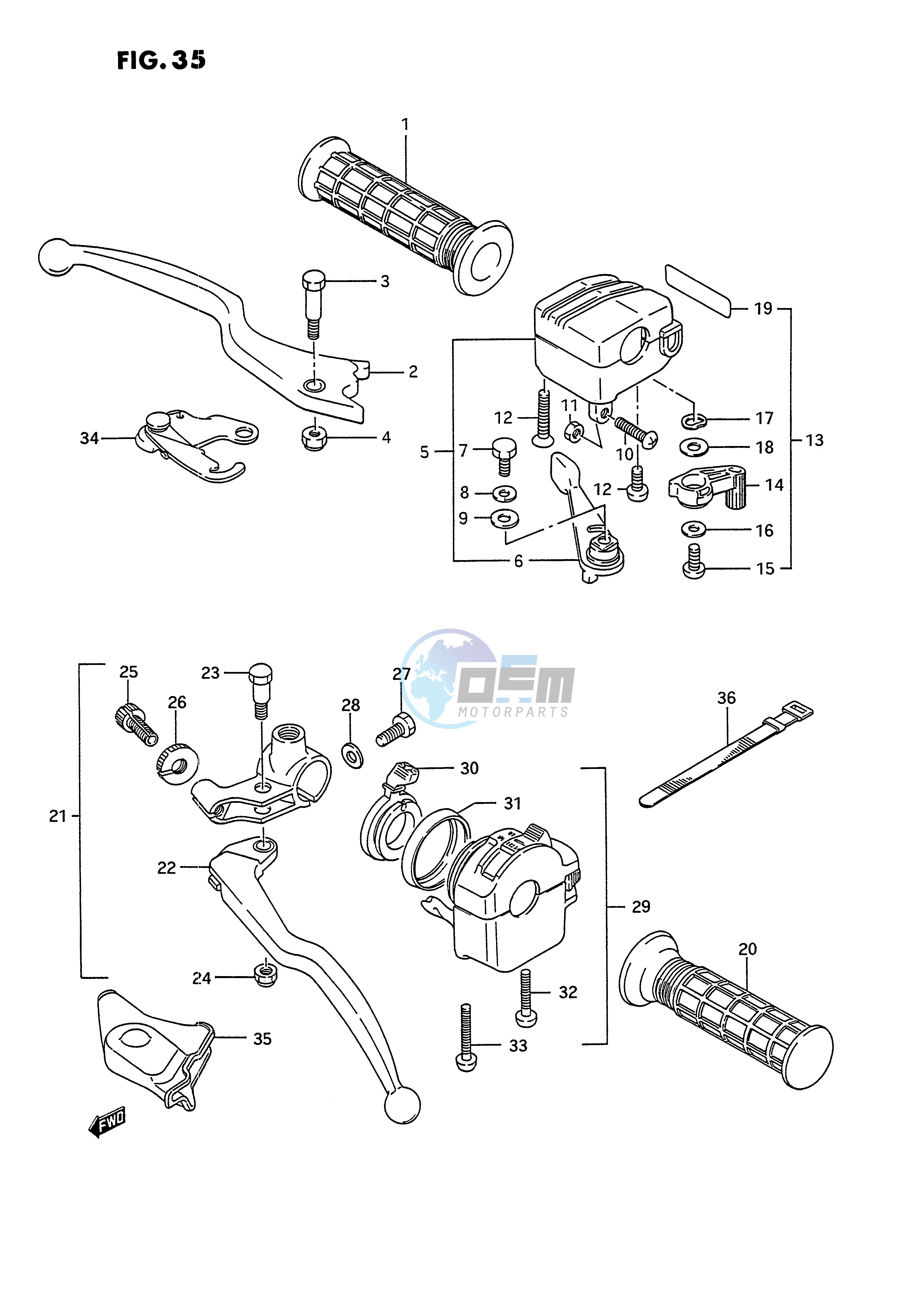 HANDLE SWITCH (MODEL J K L M N P)