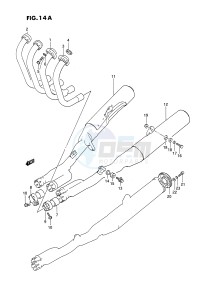 GSX1100 (E2) drawing MUFFLER (MODEL K L M N P R)