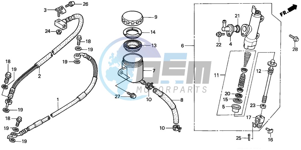 REAR BRAKE MASTER CYLINDER