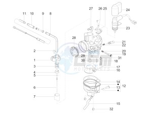 NRG POWER DD 50 drawing Carburetor's components