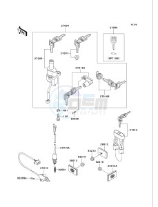 VN 750 A [VULCAN 750] (A6F) A6F drawing IGNITION SWITCH_LOCKS_REFLECTORS