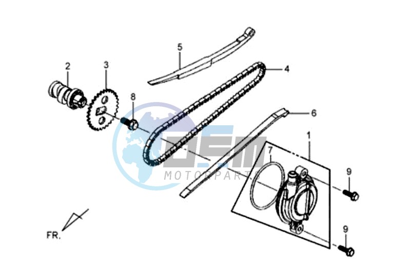 CHAIN / CHAIN TENSIONER / CHAIN GUIDE