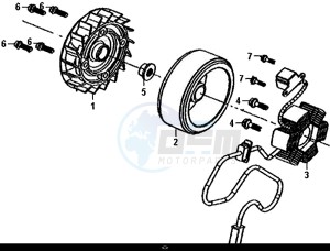 ORBIT III 50 (25 KM/H) (XE05W1-NL) (L8-M0) drawing AC GEN. ASSY