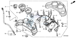 CBR125RW9 France - (F / CMF) drawing METER (CBR125RW7/RW9/RWA)