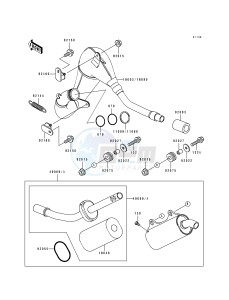 KX 125 H [KX125] (H1-H2) [KX125] drawing MUFFLER