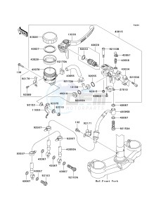 ZX 600 N [NINJA ZX-6RR] (6F) N6F drawing FRONT MASTER CYLINDER