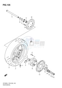 SFV650 (E3-E28) Gladius drawing REAR WHEEL (SFV650L1 E33)