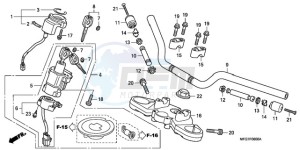 CB600F39 Europe Direct - (ED / ST) drawing HANDLE PIPE/TOP BRIDGE