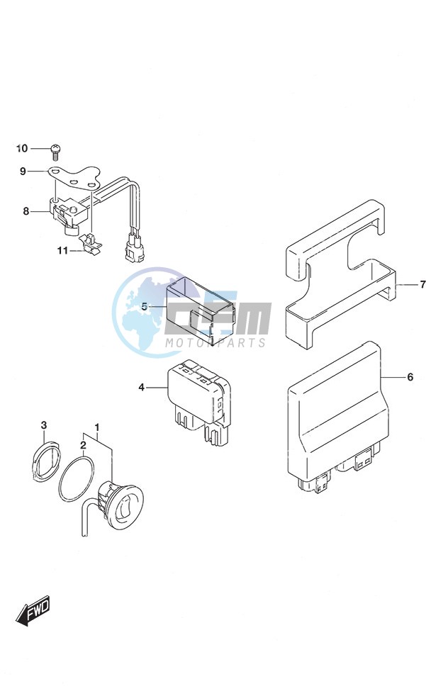 PTT Switch/Engine Control Unit