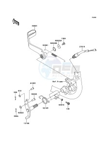 KFX700 KSV700A9F EU drawing Brake Pedal