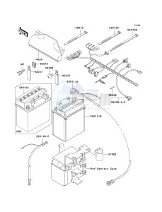 KLF 300 C [BAYOU 300 4X4] (C10-C14) [BAYOU 300 4X4] drawing CHASSIS ELECTRICAL EQUIPMENT