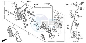 CBF1000A9 France - (F / ABS CMF) drawing R. FRONT BRAKE CALIPER (CBF1000A/T/S)