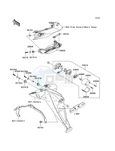 Z1000 ZR1000B9F FR GB XX (EU ME A(FRICA) drawing Taillight(s)