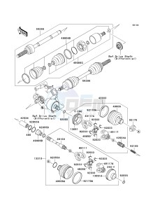 KVF 400 C [PRAIRIE 400 4X4] (C1-C4) [PRAIRIE 400 4X4] drawing DRIVE SHAFT