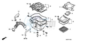 CBF125MA UK - (E) drawing AIR CLEANER