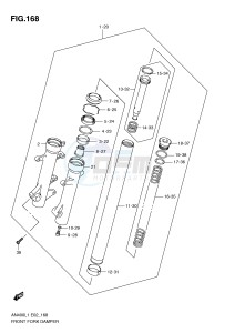 AN400 (E2) Burgman drawing FRONT FORK DAMPER (AN400ZAL1 E19)