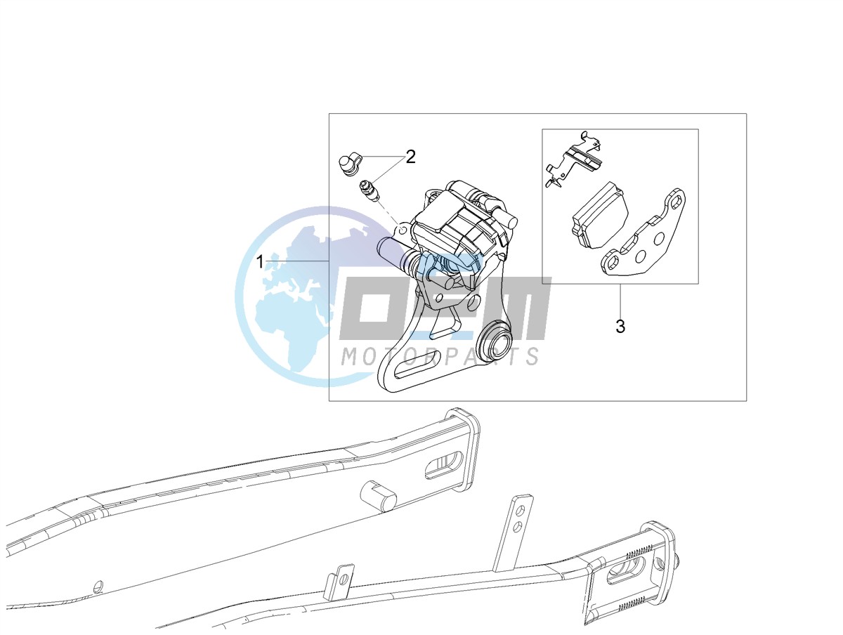 Rear brake caliper