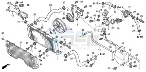 CB1300S CB1300SUPERBOLD'OR drawing RADIATOR (CB1300/F/F1/S)