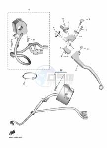 YZF600 YZF-R6 (BN6K) drawing HANDLE SWITCH & LEVER