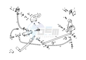 GPR REPLICA RACING EURO2 - 50 cc drawing REAR BRAKE SYSTEM