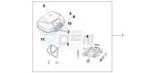 SH150S 125 drawing KIT TOP BOX 45L