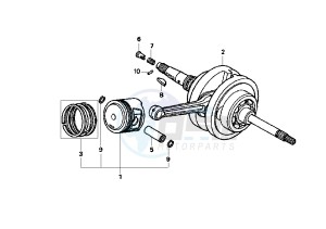 SV - 250 cc drawing CRANKSHAFT-PISTON