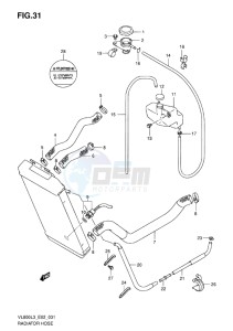 VL800C INTRUDER EU drawing RADIATOR HOSE