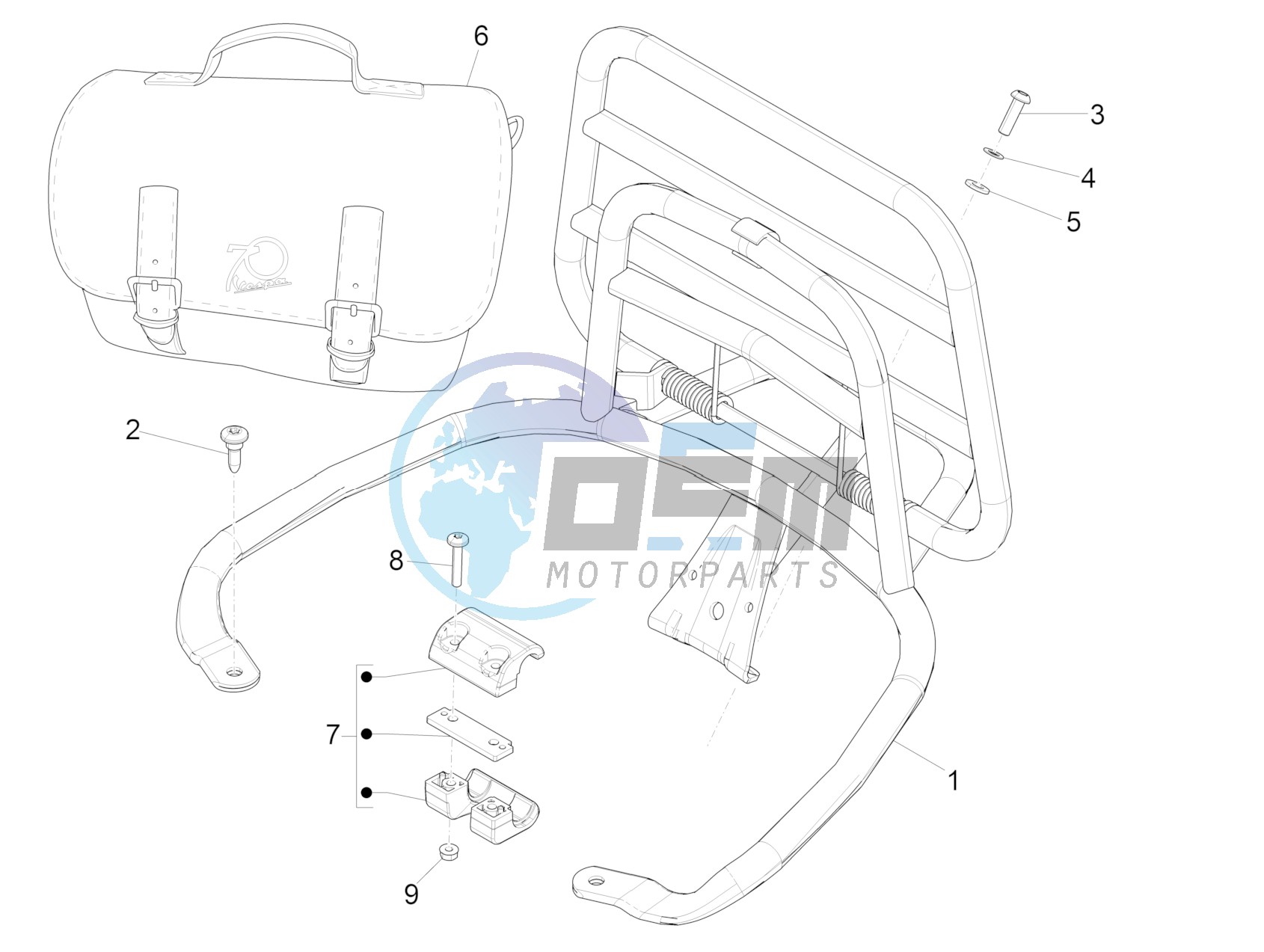 Rear luggage rack