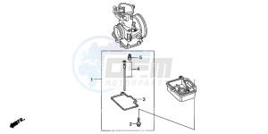 CR250R drawing CARBURETOR OPTIONAL PARTS KIT (CR250R4-7)