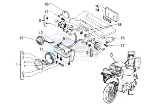 Liberty 125 drawing Headlight PPTT