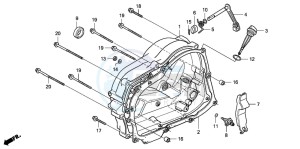 CRF80F 100 drawing RIGHT CRANKCASE COVER