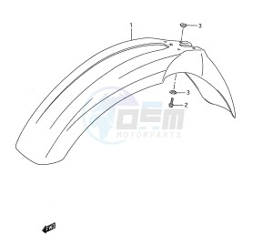 RM250 (E28) drawing FRONT FENDER