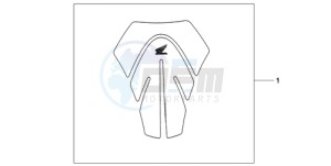 CB600F39 UK - (E / MKH ST) drawing TANK PAD/FUEL LID