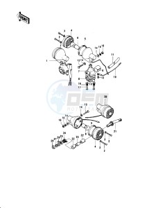 G4 TR (D-E) 100 drawing TURN SIGNALS -- 74-75- -