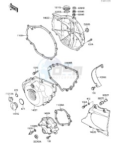 EX 500 A [EX500] (A1-A3) [EX500] drawing ENGINE COVER-- S- -